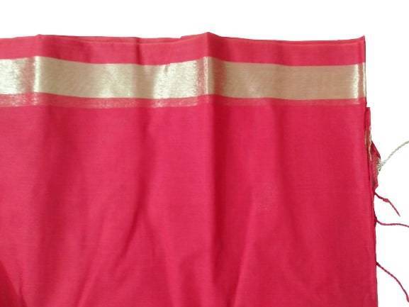Red Cotton Saree For Women, 3 image
