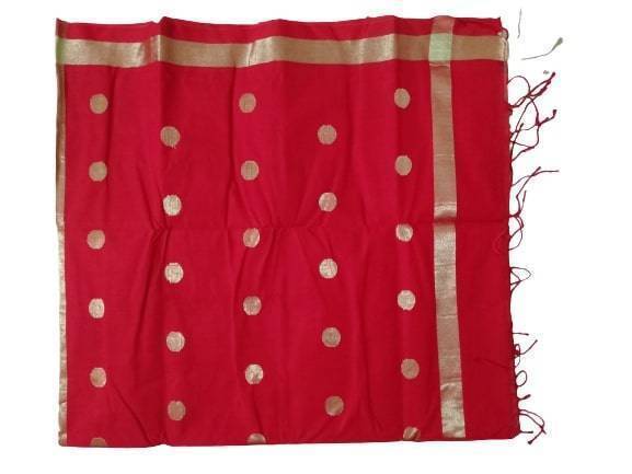 Red Cotton Saree For Women