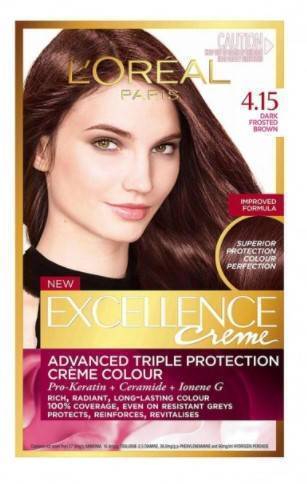 L'Oreal Excellence 4.15 Natural Dark Frosted Brown Hair Color ...