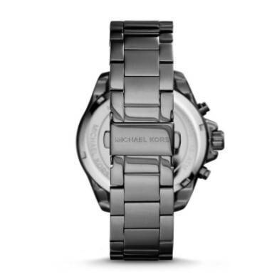 Michael Kors Wren Chronograph Blue Crystal Pave Dial Gunmetal Ion-Plated  Women Watch-MK6097