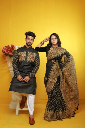 Buy High Quality Half Silk Saree With Dhupian Punjabi Couple Dress  Collection 37 - Ofuronto