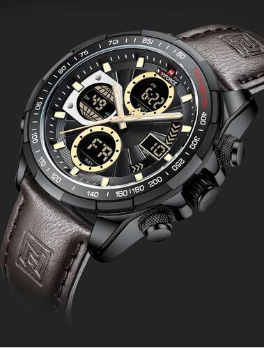 Naviforce hotsell watch leather