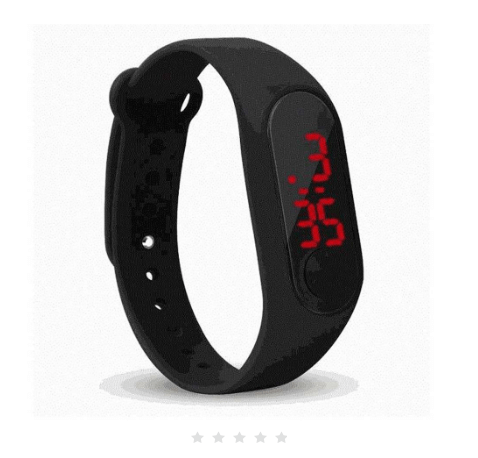 LED Sports Black Touch Watch
