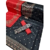 Afsana Printed Comfortable Cotton Three Piece For Women -Dark Maroon