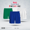 Fabrilife Kids Premium Shorts Comboo-Green, Royel Blue, White