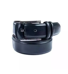 Black Leather Casual Belt for Men