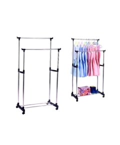 Vertical Telescopic Cloth Hanging Pole/Rack (Double)