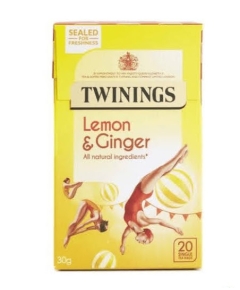 Twinings Lemon & Ginger Tea (20 teabags, Country of Origin UK)