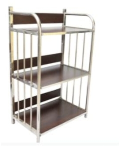 3 Rack Storage (Black)(Wooden Design)