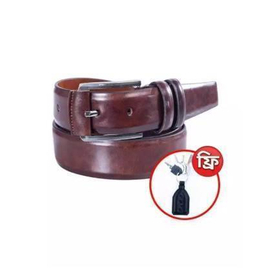 Chocolate Leather Formal Belt For Boys (Key Ring FREE)