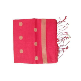 Red Cotton Saree For Women, 2 image