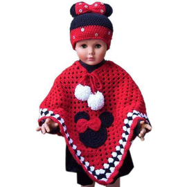 Red Baby Poncho Dress (3-4yrs)