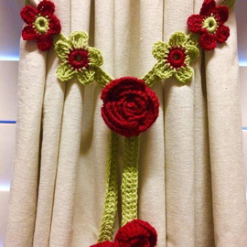 Flower Crochet Curtain Tie