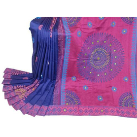 Dupion Silk Saree For Women- Multicolor