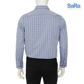 SaRa Mens Formal Shirt SKY CHECK