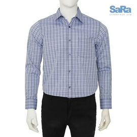SaRa Mens Formal Shirt SKY CHECK