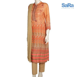 SaRa Ladies Ethnic 3 pcs (SRPW098C-Beige Print), 3 image