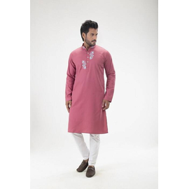Pink Gents Fashionable Cotton Panjabi