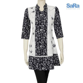 SaRa Ladies Fashion Tops NAVY PRINT