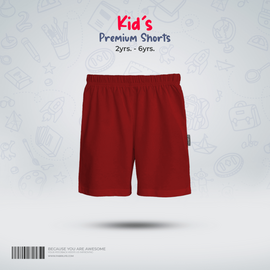 Fabrilife Kids Premium Shorts- Red