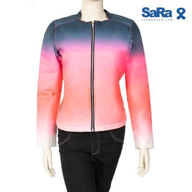 SaRa Ladies Jacket (NWWJ25G-Gradient Coral AOP), Size: M