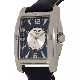 Helix Blue Leather Analog Watch for Men - TW030HG00, 2 image