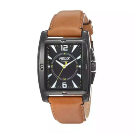 Helix Analog Leather Brown Men's Watch-TW030HG02