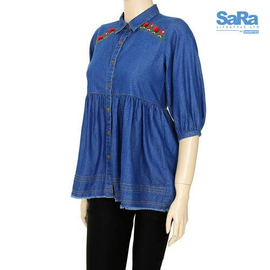 SaRa Ladis Denim Fashion tops