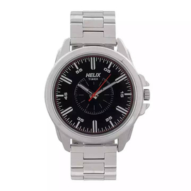 Helix Silver Stainless Steel Analog Watch for Men - TW032HG04