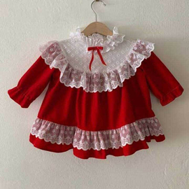 Baby Beautiful Stylish Dress Red, Size: 0-3y