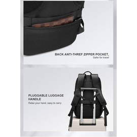 NAVIFORCE B6807 Quality Nylon Waterproof Travel Backpacks Fashion Multifunction Large Capacity and USB - CF Blue, 6 image