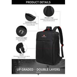 NAVIFORCE B6810 Fashion Casual Men's Backpacks Large Capacity Business Travel USB Charging Bag - Gray, 8 image