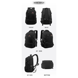 NAVIFORCE B6806 Fashion Business Backpacks Men Style High Quality PU Waterproof Travel Bag - Black, 11 image