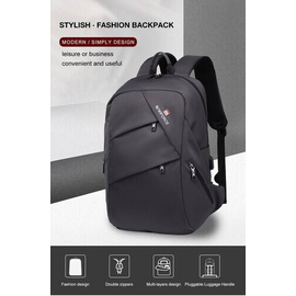 NAVIFORCE B6804 School Bag 16 inch Laptop USB Rucksack Anti Theft Men Backbag Travel - Gray, 3 image
