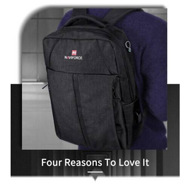 NAVIFORCE B6810 Fashion Casual Men's Backpacks Large Capacity Business Travel USB Charging Bag - Black, 11 image