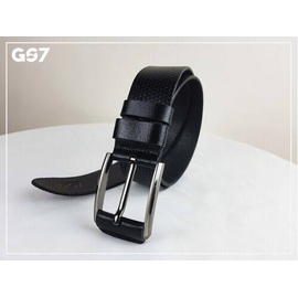 B73. GS7 Leather Snake Shape Black Belt For Men, 2 image