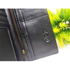 LW107. GS7 Croco Shaped Black Leather Long Wallet, 5 image