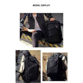 NAVIFORCE B6804 School Bag 16 inch Laptop USB Rucksack Anti Theft Men Backbag Travel - Black, 2 image