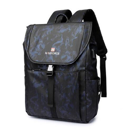 NAVIFORCE NFB6802 CF Blue Waterproof Mens Backpack with Separate Laptop Compartment Sport Business Bag - CF Blue