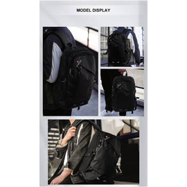 NAVIFORCE B6807 Quality Nylon Waterproof Travel Backpacks Fashion Multifunction Large Capacity and USB - CF Gray, 3 image