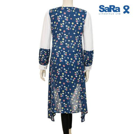 SaRa LADIES MID LENGTH KURTI (WKU12FDC-Navy Printed), 3 image