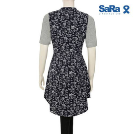 SaRa Ladies Shrug (NWS05A-Navy with Floral print), 3 image