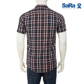 SaRa Mens Half sleeve Shirt (MSCS211YCB-Navy check), 2 image