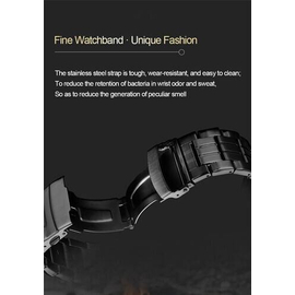 Naviforce NF9197 Black Stainless Steel Dual Time Watch For Men - RoseGold & Black, 15 image
