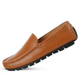 Tan Color Leather Loafers For Men SB-S127, Size: 40, 2 image