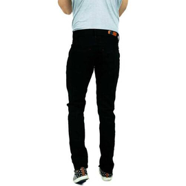 NZ-13021 Slim-fit Stretchable Denim Jeans Pant For Men - Deep Black, 4 image