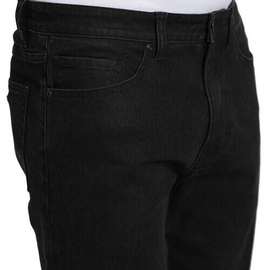 NZ-13072 Slim-fit Stretchable Denim Jeans Pant For Men - Deep Black, 6 image
