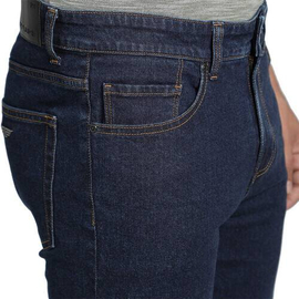 NZ-13074Slim-fit Stretchable Denim Jeans Pant For Men - Dark Blue, 3 image