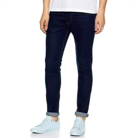 NZ-13056 Slim-fit Stretchable Denim Jeans Pant For Men - Dark Blue