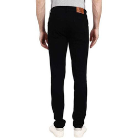 NZ-13031 Slim-fit Stretchable Denim Jeans Pant For Men - Deep Black, 2 image
